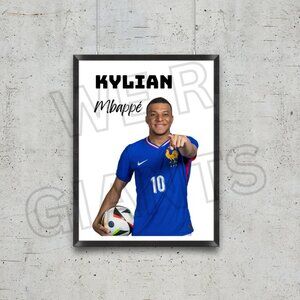 Kylian Mbappé 11x17 Art Print (Fútbol, Football, Soccer)